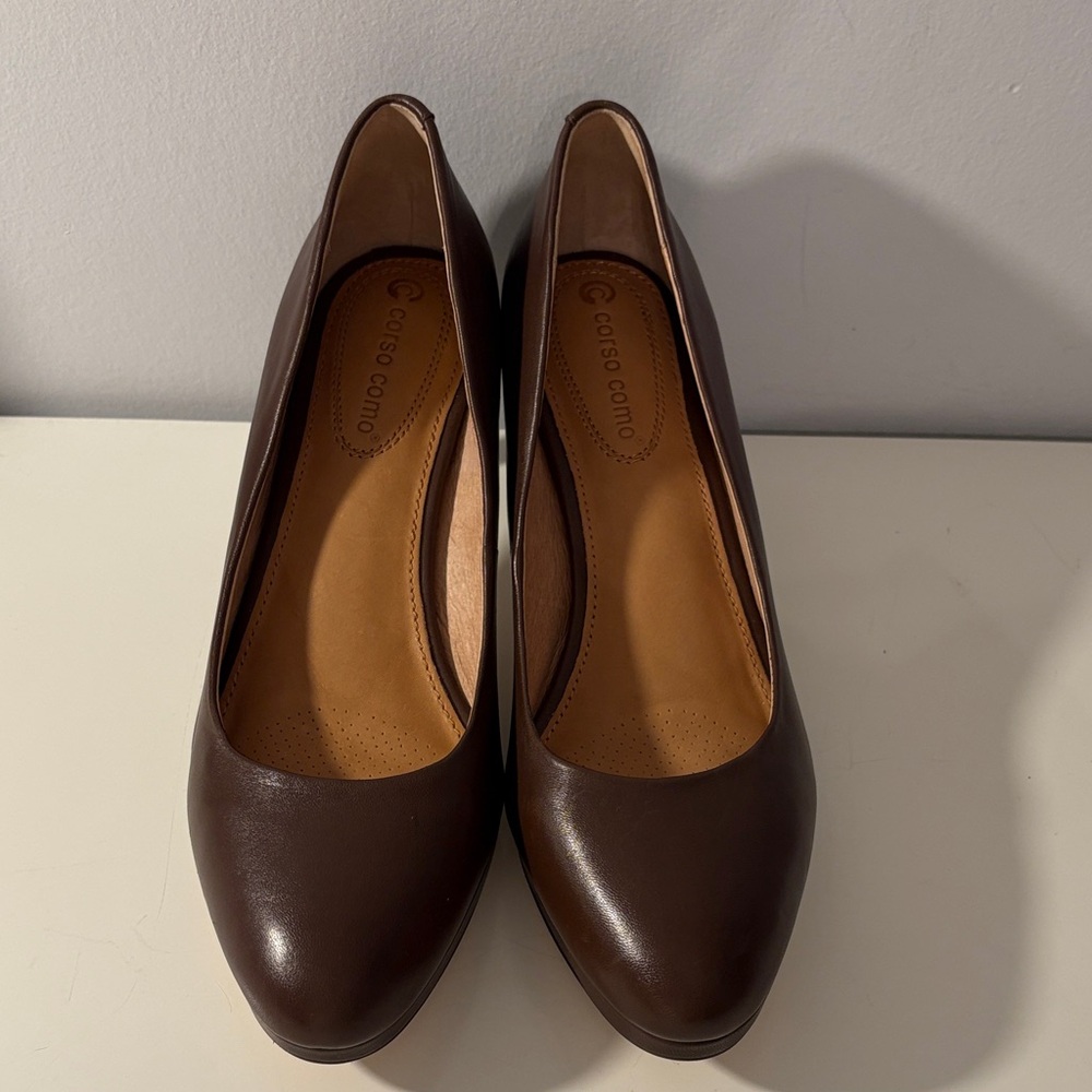 Corso Como Brown Platform Heel Pumps Size 7.5 NEW